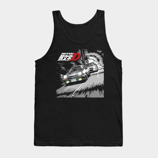 classic initial d 86 vs evo 5 Tank Top by cowtown_cowboy